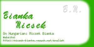 bianka micsek business card